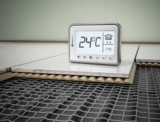 Vannbåren varme med styring av temperatur